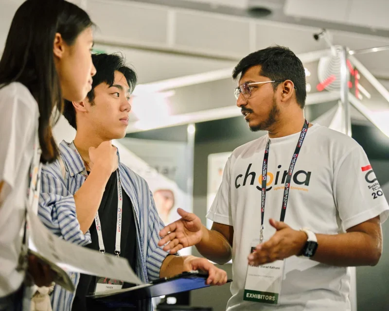Tanmay Kathane at the Choira booth